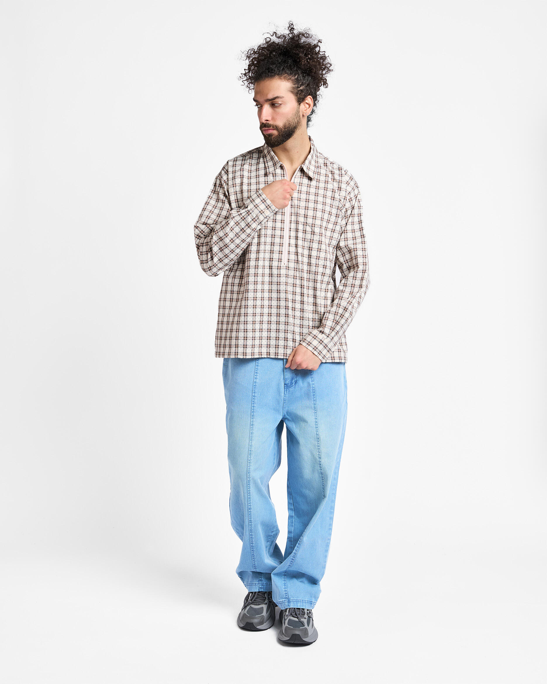 Beams Half Zip Pullover Shirt | 11111316147-20 | AFEW STORE